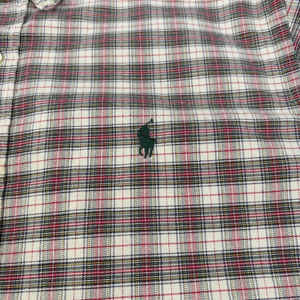 Ralph Lauren Mens Classic Fit L/S Plaid Button Down Shirt Red Black Tan Size L - Picture 2 of 7